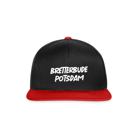 Snapback Bretterbuden Cap Schwarz/Rot