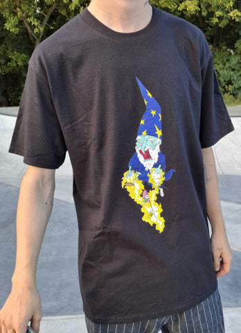 Skating Wizard Shirt reversed Logo Black